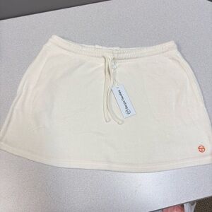 SergioTacchin Edda Skirt Gardenia Terry Toweling Elastic Waist Drawstring Tennis